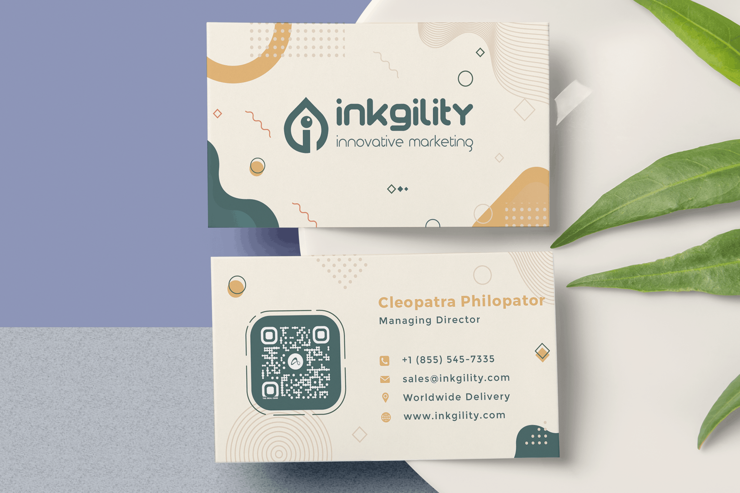 Periwinkle & Foliage mockup