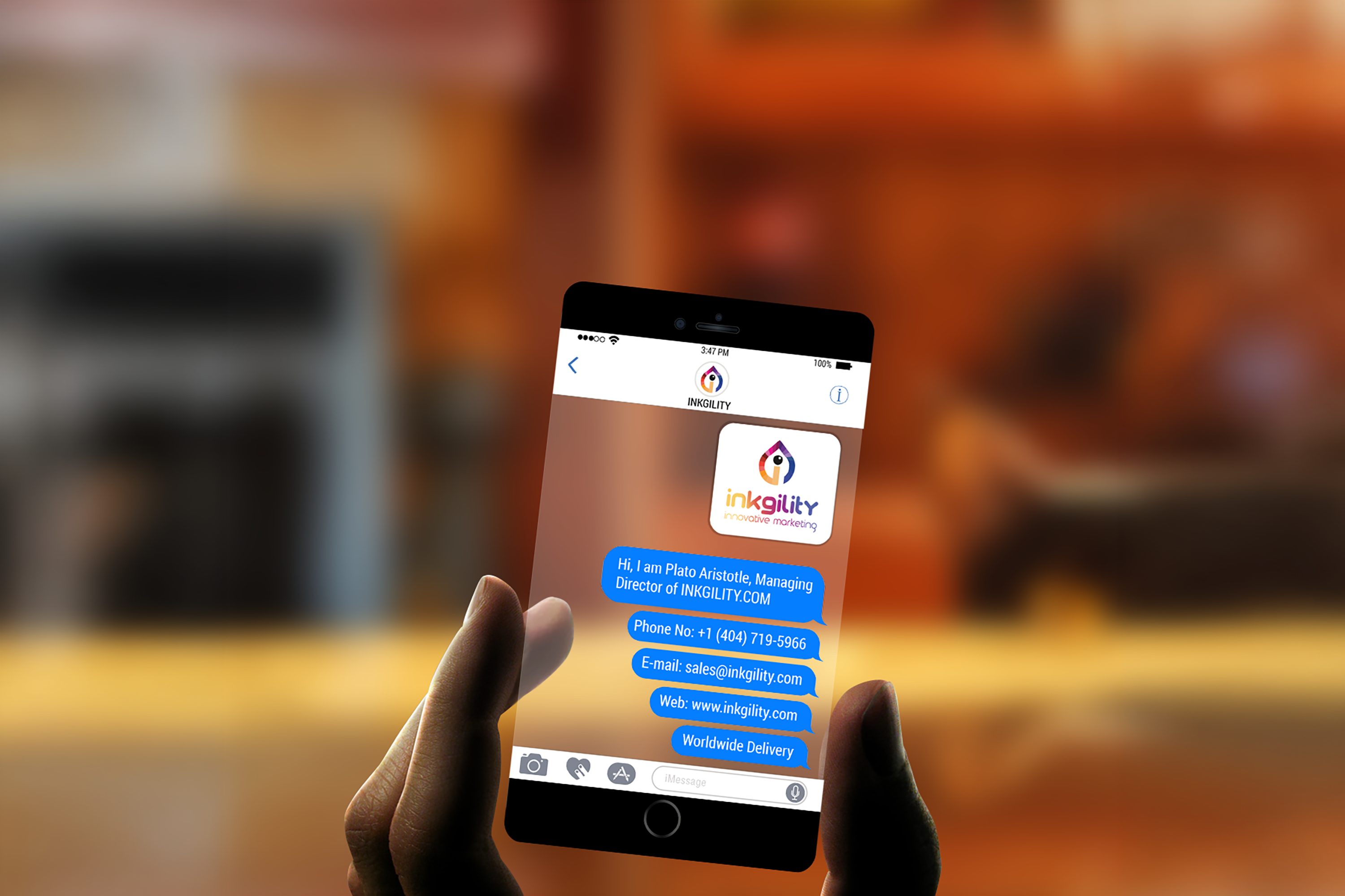 iMessages Inspired mockup