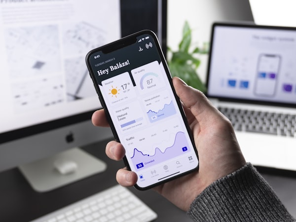 App product demo on screen
